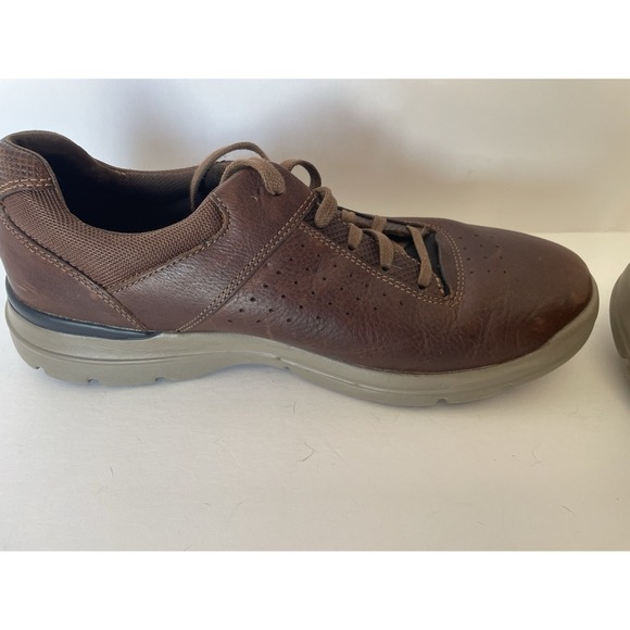 Rockport XCS Shoes Men's Size 10.5 M Casual Brown Leather Lace Up Low Top - Picture 4 of 11